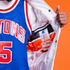 Model wearingf Detroit Pistons 1990 Championship Anniversary Ty Mopkins Starter Jacket - Interior Detail 