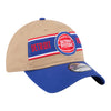 Detroit Pistons New Era 2024 NBA Draft 920 Adjustable In Tan - Front Right View