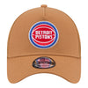 Detroit Pistons New Era Color Pack Trucker Hat In Brown - Front  View