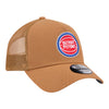 Detroit Pistons New Era Color Pack Trucker Hat In Brown - Front Right View