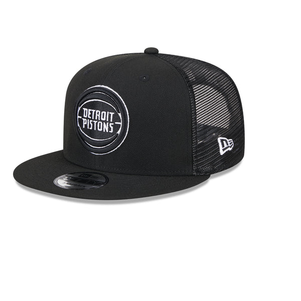 Detroit Pistons New Era 950 Meshback Trucker Snapback - Front Left View