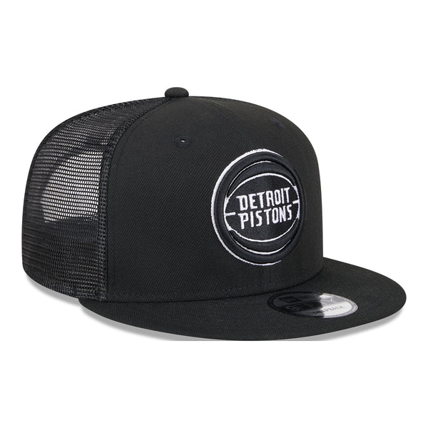 Detroit Pistons New Era 950 Meshback Trucker Snapback - Front Right View