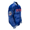 PISTONS X TY MOPKINS DETROIT PISTONS DOWN BUBBLE JACKET IN BLUE - FRONT RIGHT VIEW