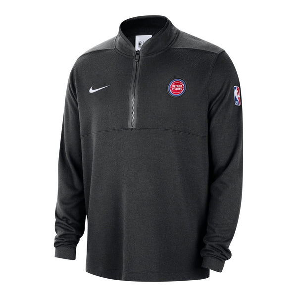 Nike Pistons Team 1/2 Zip Pullover In Grey - Front View