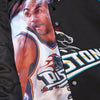 Mitchell & Ness Pistons Grant Hill Satin Varsity Jacket In Black - Inside View