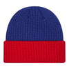 Detroit Pistons New Era Primary Waffle Knit In Blue & Red - Back View