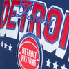 Detroit Pistons Applique Wordmark Crewneck Sweatshirt - Embroidery Detail