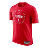 Nike Pistons 2024 Practice Team Logo T-Shirt In Red - Front View