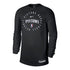 Nike Pistons 2024 Practice Team Long Sleeve T-Shirt In Black - Front View