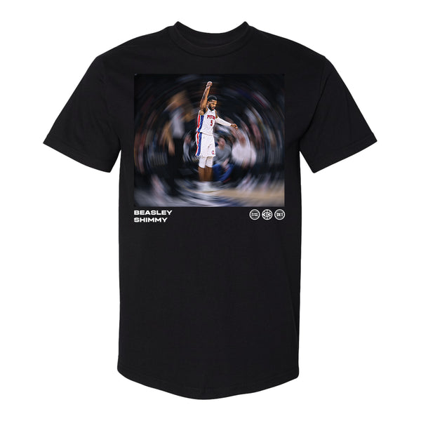 Pistons Malik Beasley Shimmy Celebration T-Shirt - Front View