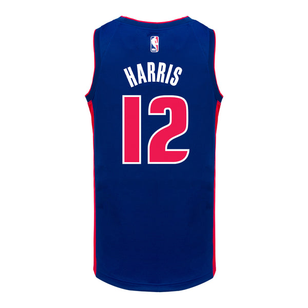 Detroit Pistons Tobias Harris Nike Icon Swingman Jersey In Blue - Back View