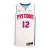 Detroit Pistons Tobias Harris Nike Association Swingman Jersey In White - Front View