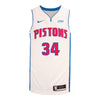 Detroit Pistons Bobi Klintman Nike Association Swingman Jersey In White - Front View