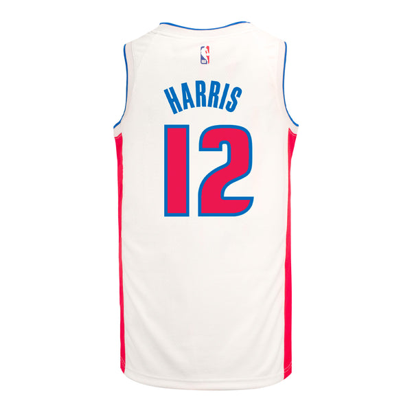 Detroit Pistons Tobias Harris Nike Association Swingman Jersey In White - Back View