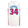 Detroit Pistons Bobi Klintman Nike Association Swingman Jersey In White - Back View