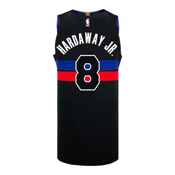 Detroit Pistons Tim Hardaway Jr. Jordan Brand Statement Swingman Jersey In Black - Back View