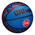 Detroit Pistons Graffiti Full Size Basketball In Blue - Side View