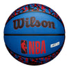 Detroit Pistons Graffiti Full Size Basketball In Blue - Back View