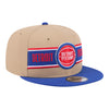 Youth Detroit Pistons New Era 2024 NBA Draft Snapback In Tan - Front Right View
