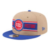Youth Detroit Pistons New Era 2024 NBA Draft Snapback In Tan - Front Left View