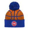 Infant Detroit Pistons Basketball Pom Knit - Front View