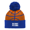 Infant Detroit Pistons Basketball Pom Knit - Back View