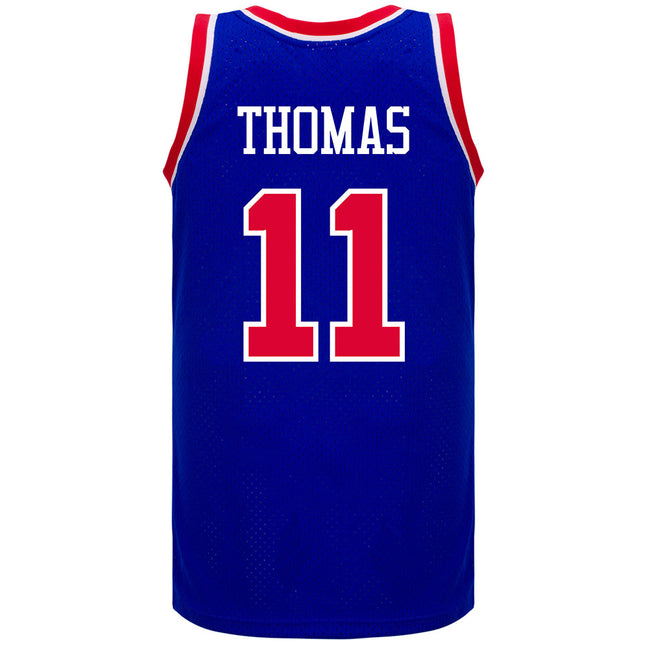  Mitchell & Ness NBA Swingman Road Jersey Pistons 88 Isiah Thomas  Royal SM : Sports & Outdoors