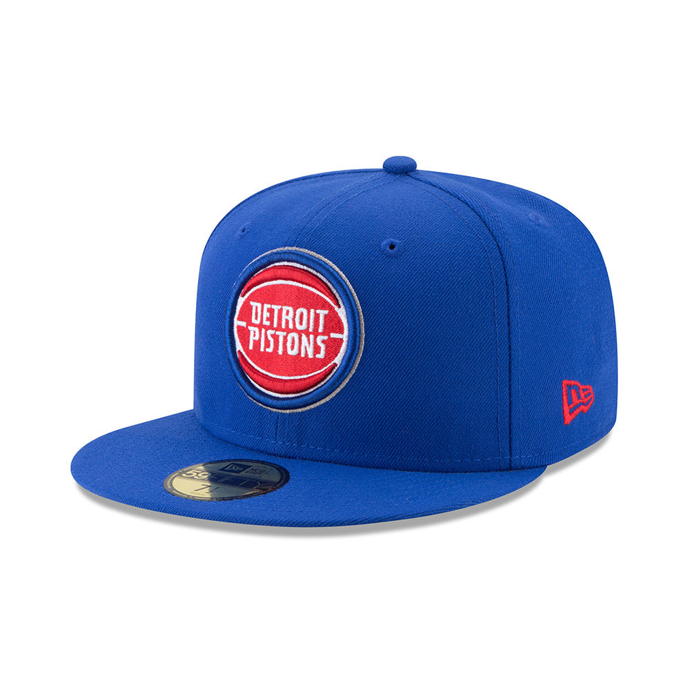 New Era Detroit Pistons Blue Fitted 59FIFTY Hat / 7 1/2