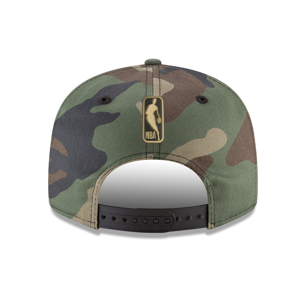Men's Chicago Bulls New Era Black Camo Visor 9FIFTY Snapback Hat