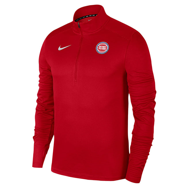 Red nike best sale half zip pullover