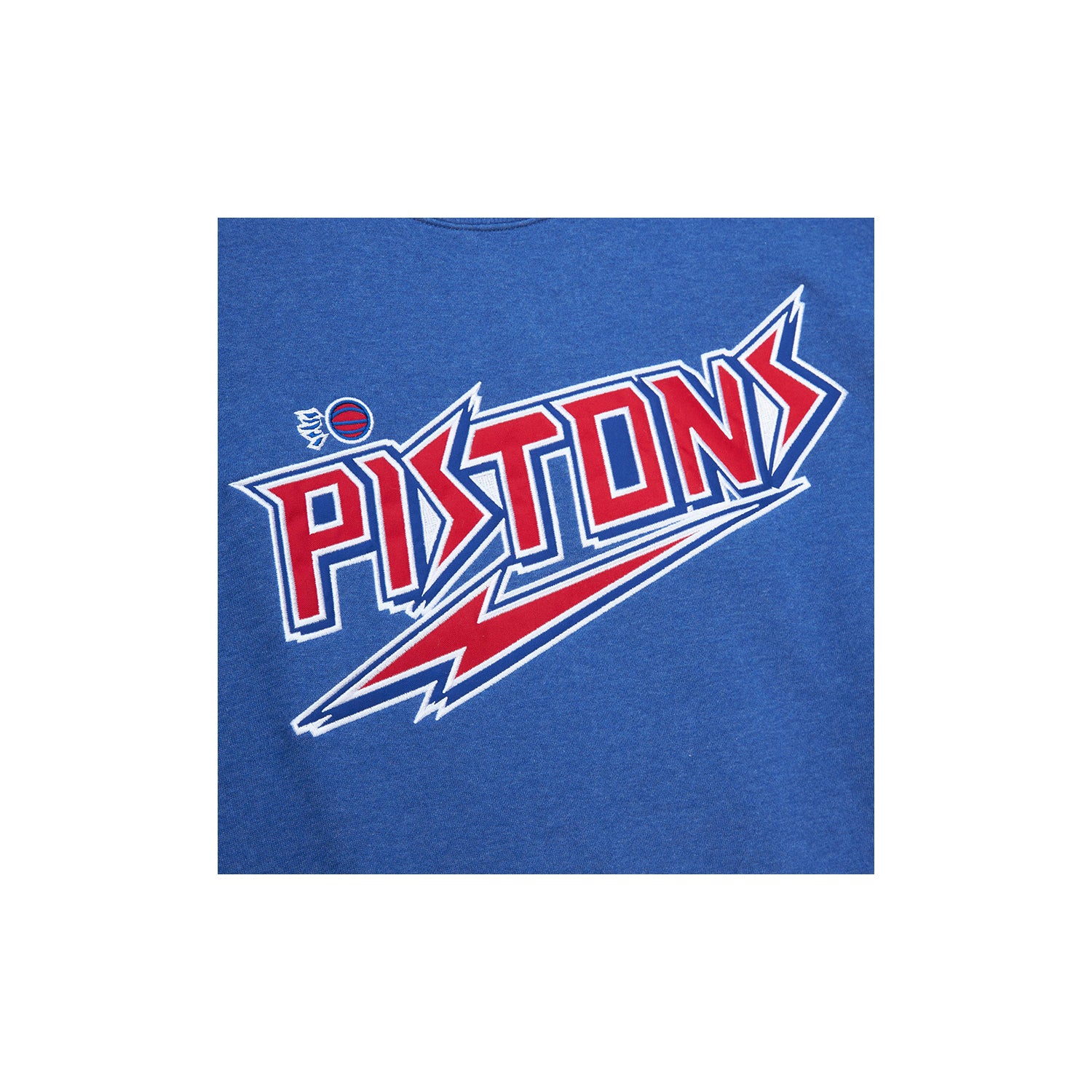 Mitchell & Ness Retro Pistons Fashion Fleece Crewneck Sweatshirt