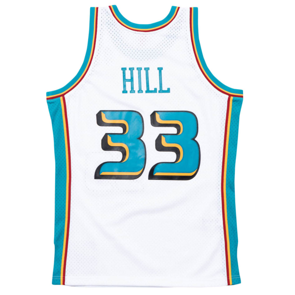 Men's Detroit Pistons Grant Hill Mitchell & Ness Red/Teal Hardwood Classics  Tie-Dye Name & Number Tank Top