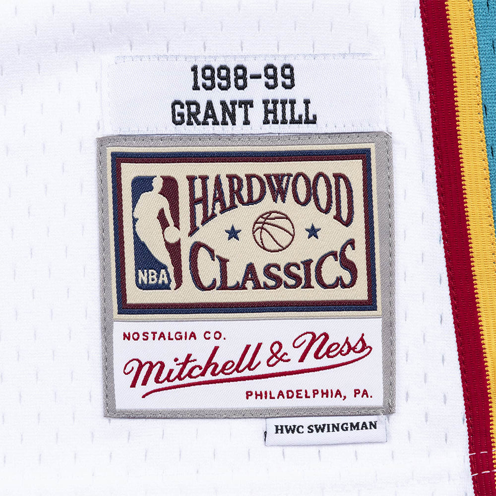 Shop Mitchell & Ness Detroit Pistons Grant Hill 1998-1999 Road Swingman  Jersey SMJYGS18164-DPITEAL98GHI green